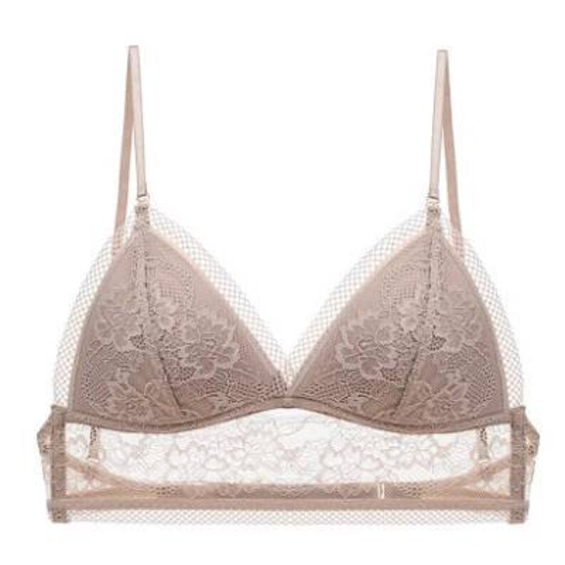 Sexy Bra Lace Mesh Halter Thin Bra Low Back WomenSexy Padd Etsy