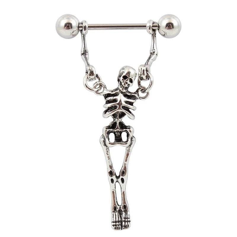 Nipple Ring Skull Antique Body Jewelry Man Piercing Jewelry Etsy