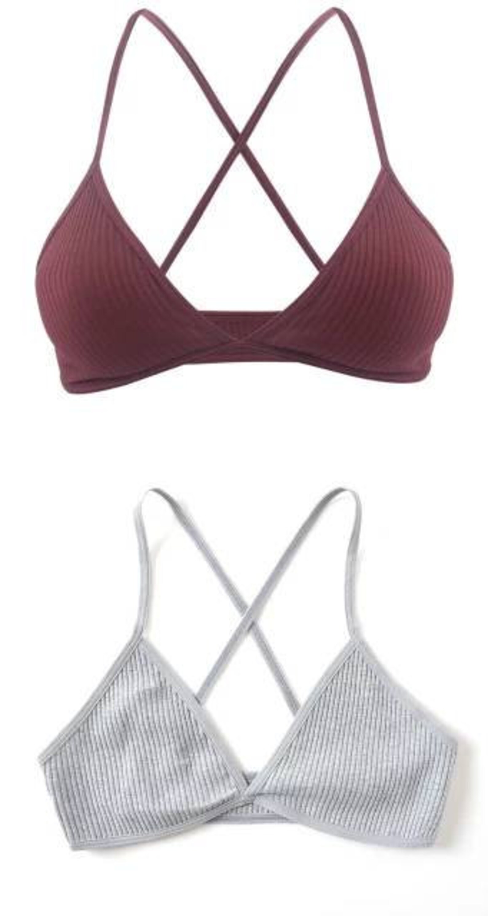 Women's Bralette Wireless Comfort Cotton Bra Pack of 2 Etsy