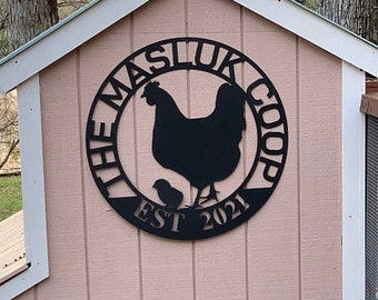 Custom Hen House Sign, Hen House Coop Sign, Our Little Coop Sign Metal Sign, Metal Chicken Coop Sign, Personalized Chicken Coop sign, Chicks