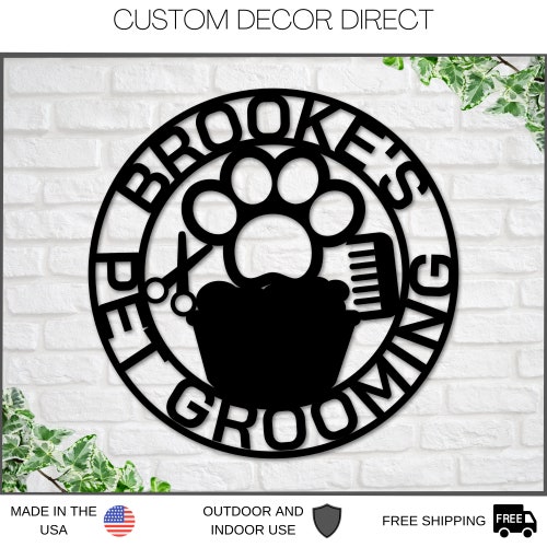 Dog Grooming Watercolor Print Dog Groomers Salon Wall Art Dog Etsy