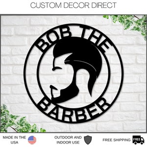 Barber Shop Sign, Personalized Barber Sign, Barber Shop Decor, Custom Barber Shop Sign, Barbershop Open Sign, Business, Gift for Barber