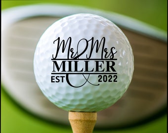 Personalized Wedding Golf Balls, Mr and Mrs Golf balls, Bride and Groom Golf Balls, Anniversary Golf Balls, Wedding Gift, Wedding Favors