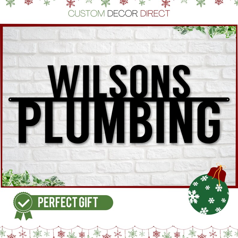 Plumber Sign, Small Business Sign, Plumber Gift, Metal Sign, Business ...