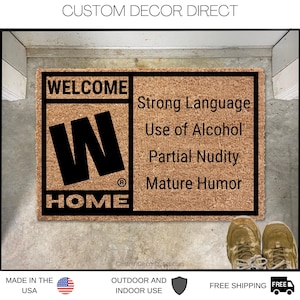 M Rated Doormat: Gamer Welcome Mat (Coir, Non-Slip, Indoor Outdoor) image 1