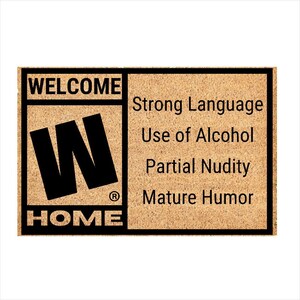 M Rated Doormat: Gamer Welcome Mat (Coir, Non-Slip, Indoor Outdoor) image 6