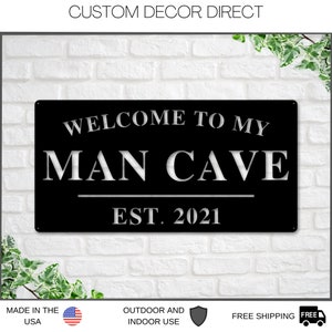It's Man Cave Time Somewhere Bear Home Business Office Sign 