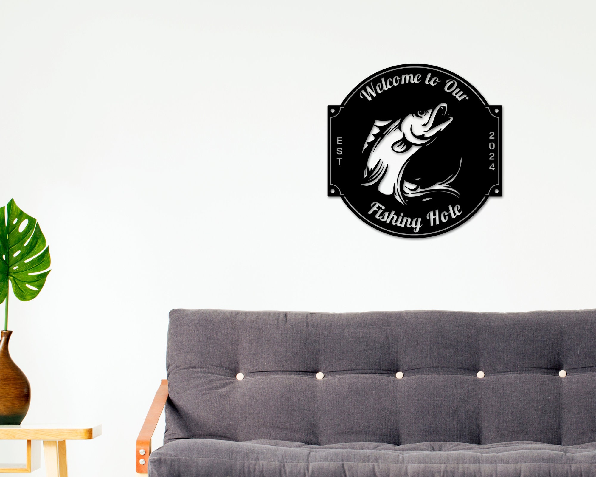 Custom Fish Sign Fishing Monogram, Fish Sign, Custom Fishing Sign, Custom Fish Sign ...