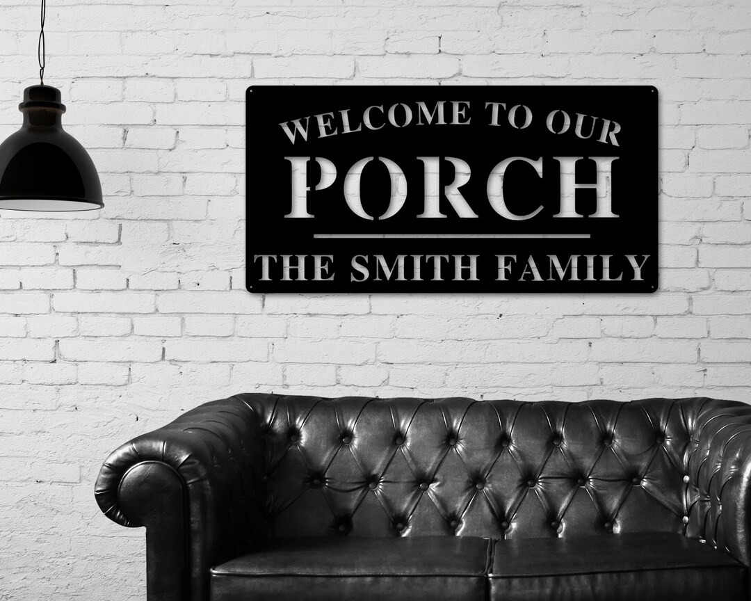 to Our Porch Sign, Personalized Porch Name Sign, Outdoor Patio