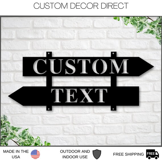 Metal Street Sign Custom Street Sign Custom Direction Sign - Etsy