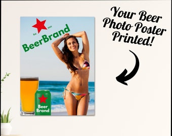 Beer Poster, Custom Beer Poster, Beer Poster Print, Picture Print Poster, Custom Print Poster, Gift for Boyfriend, Beer Poster Trend, Tik
