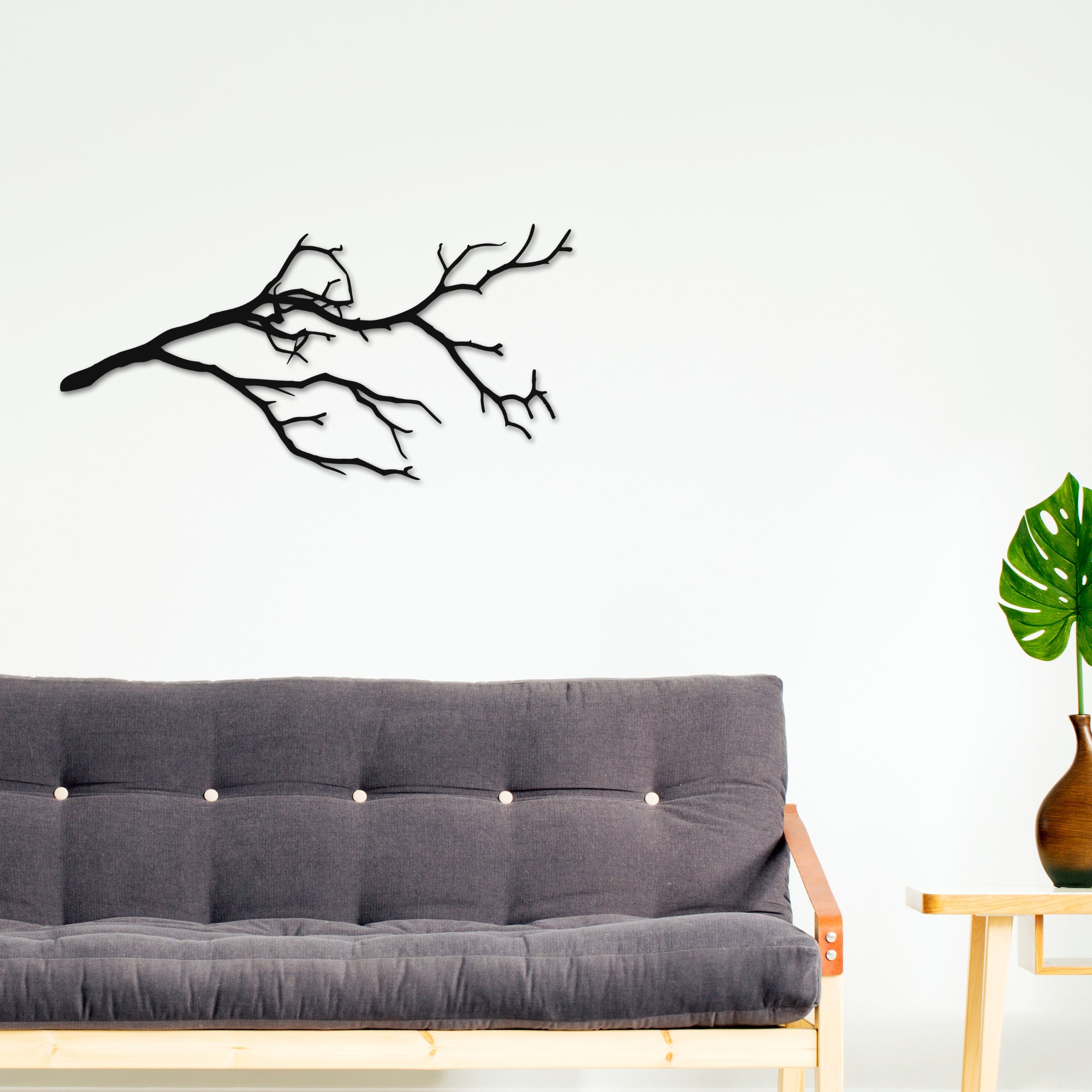 Metal Tree Branch Wall Art: Modern Minimalist Decor - Etsy
