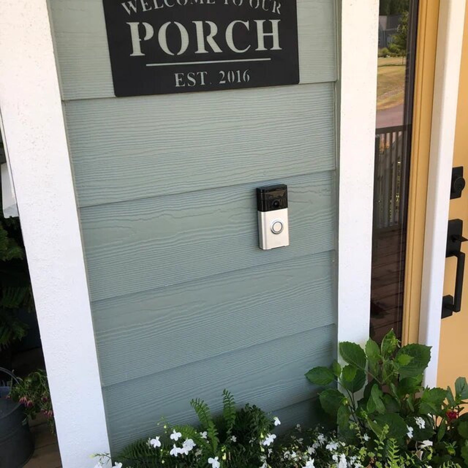 Welcome to Our Porch Sign, Personalized Porch Name Sign, Outdoor Patio ...