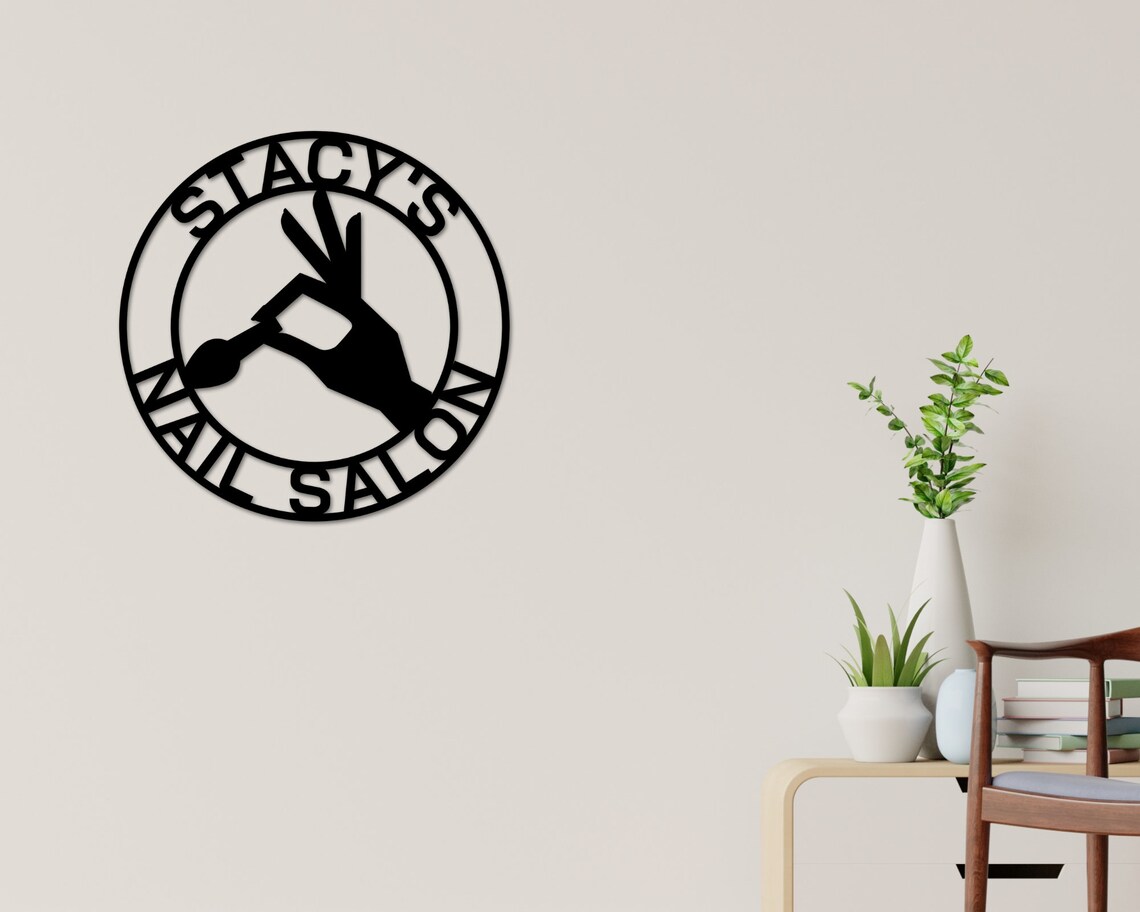 Nail Salon Sign Nail Salon Business Sign Personalized Nail Etsy