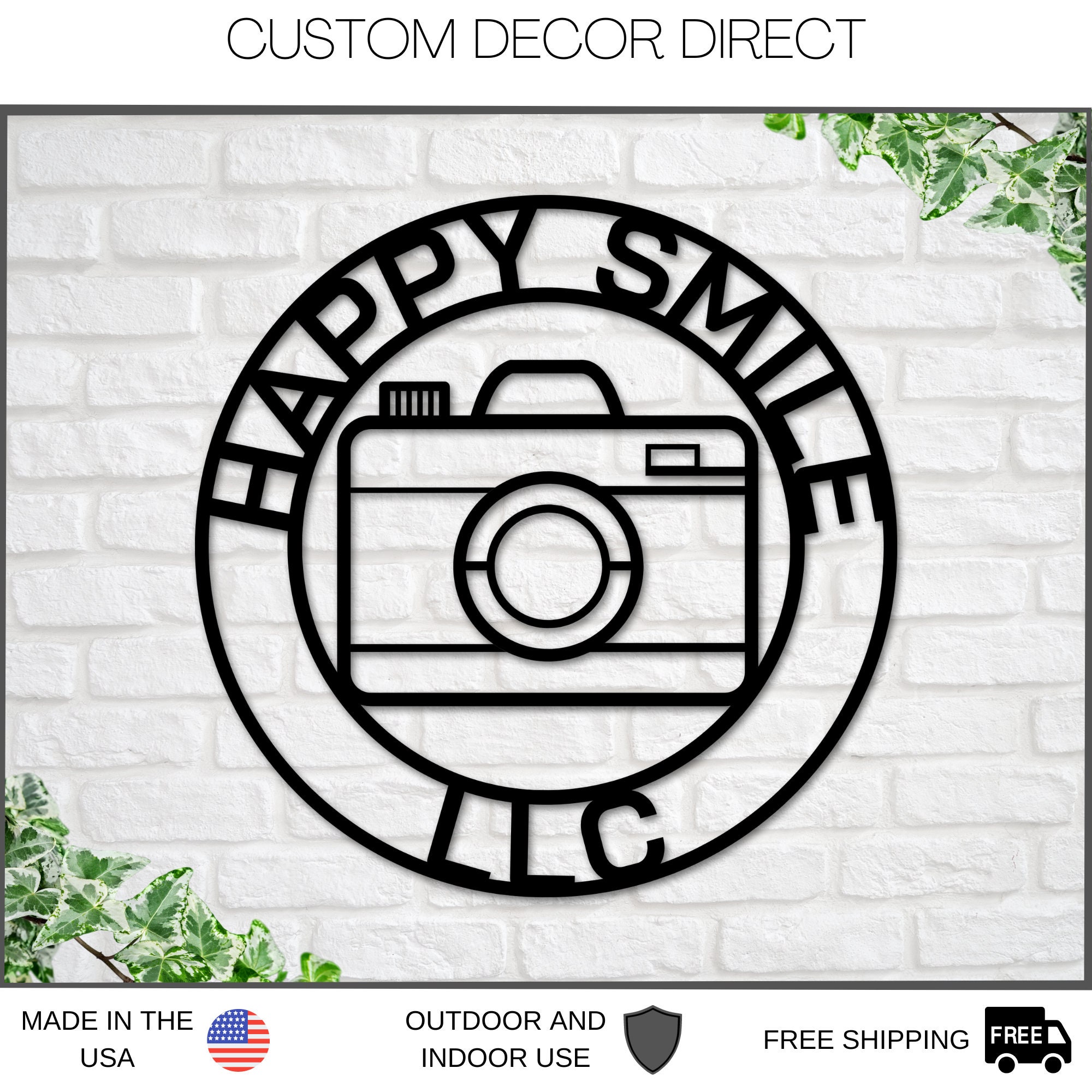 Photography Sign, Custom Photographer Sign, Personalized, Metal Camera ...