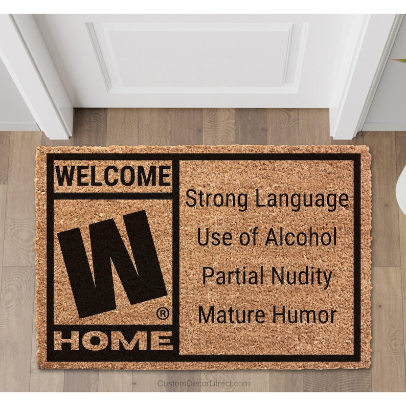 M Rated Doormat: Gamer Welcome Mat (Coir, Non-Slip, Indoor Outdoor) image 2