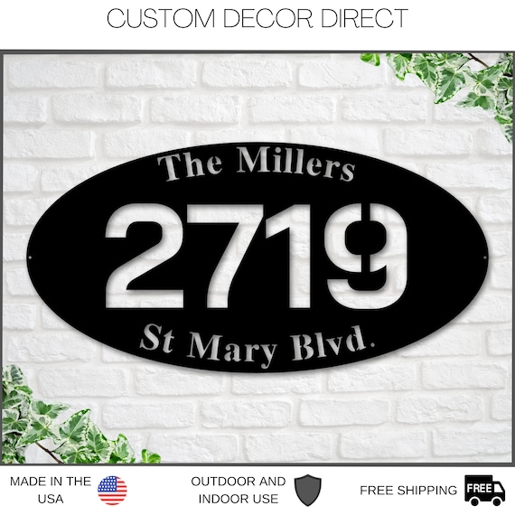 Metal Address Sign Address Sign for House House Address Etsy