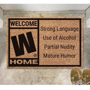 M Rated Doormat: Gamer Welcome Mat (Coir, Non-Slip, Indoor Outdoor) image 3