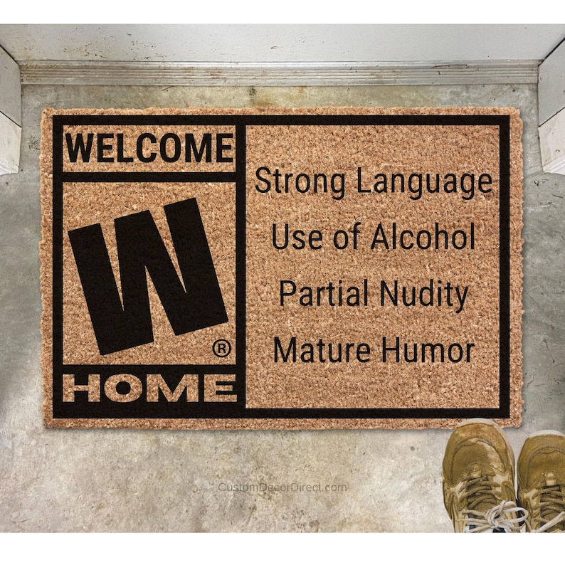 M Rated Doormat: Gamer Welcome Mat (Coir, Non-Slip, Indoor Outdoor) image 3