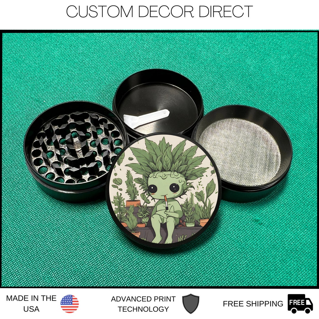 Cool Design Herb Grinder, Plant Flower Grinder, 4 Piece Grinder, Funny