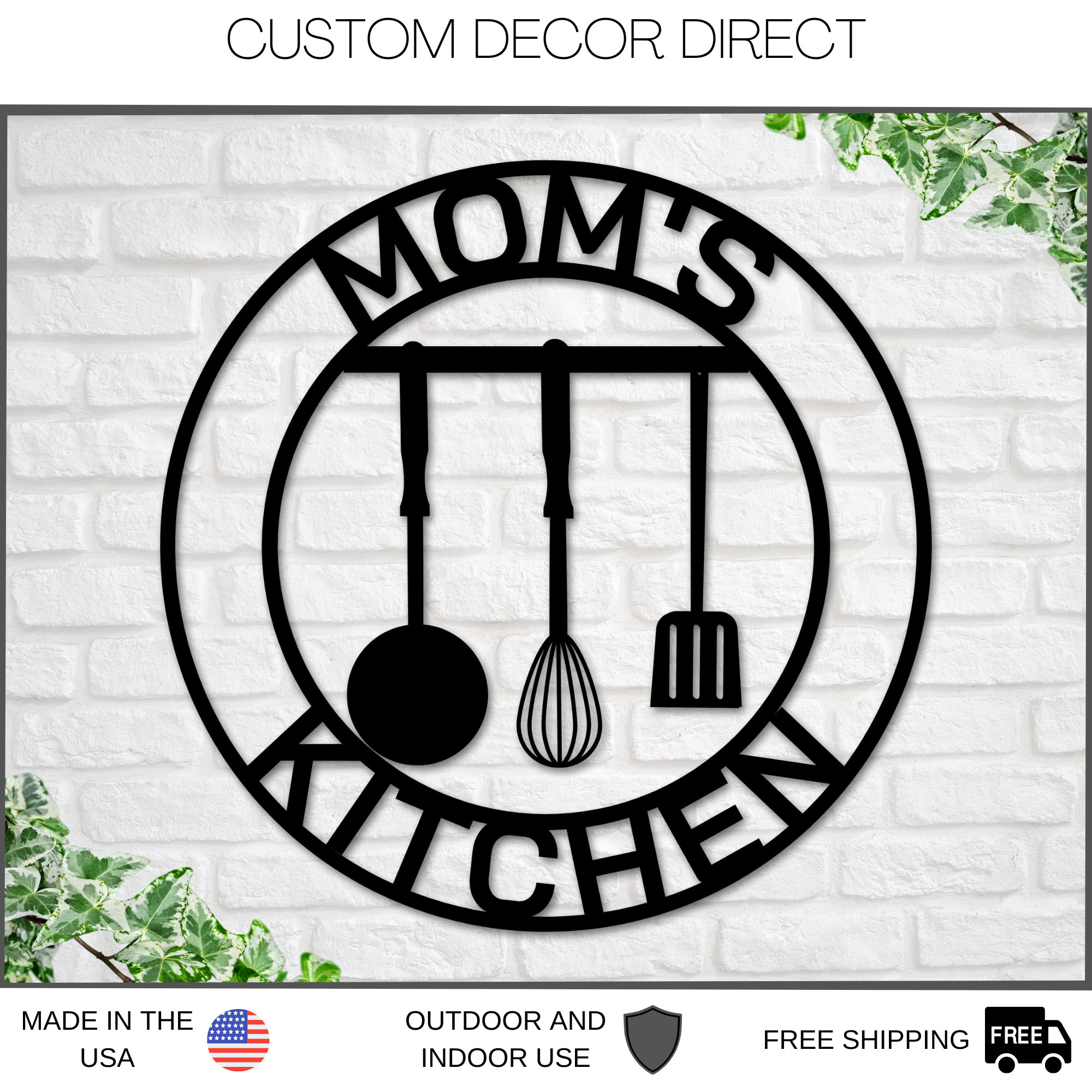 Custom Kitchen Sign Personalized Kitchen Sign Metal Kitchen Etsy