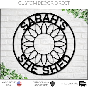 She Shed Sign, Personalized She Shed Sign, She Shed Decor, Women Cave Sign, Metal She Shed Sign, Custom She Shed Sign, She Shack, Mom Cave