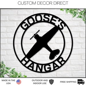 Airplane Hangar Sign, Personalized Pilot Name Sign, Custom Aviation Lover, Man Cave Sign, Airplane Sign, Personalized Airplane Sign, Plane