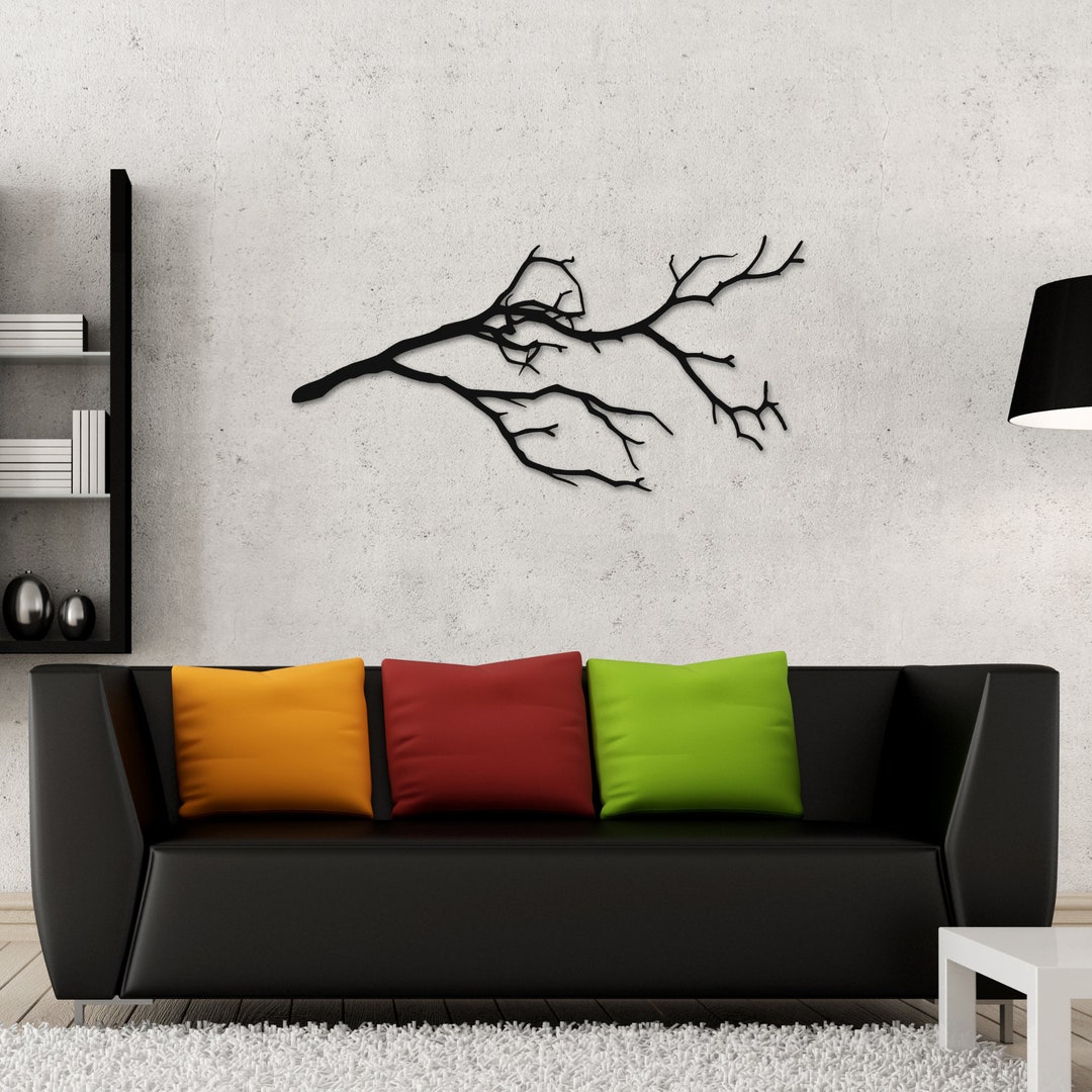 Metal Tree Branch Wall Art, Tree Branch Art, Nature Metal Art