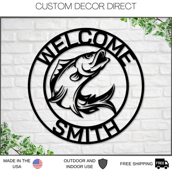 Bait Shop Sign, Personalized Fishing Supply Sign, Fishing Sign