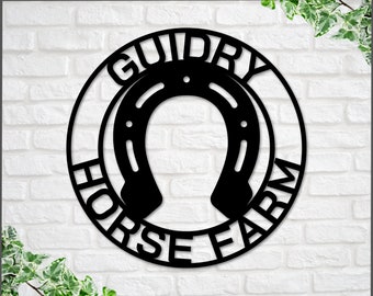 Horseshoe Custom sign, Steel Art, Barn sign, Custom metal sign, horseshoe metal art, horseshoe art, Country home sign, Farmhouse Decor, Sign