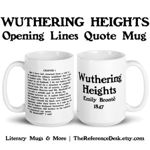 Wuthering Heights Quote Mug, Emily Brontë Gift, Book Lover Gift, English Teacher Mug, Librarian Gift, Gothic British Womens Literature Gift