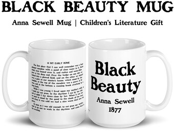 Black Beauty Mug, Anna Sewell Gift, Horse Lover, Book Quote Mug, Animal Literary Gift, Children's Book Reader Gift, Babysitter Thank You Mug