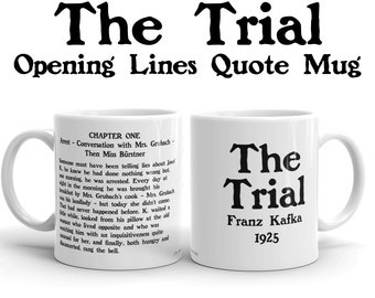 Taza con cita de Franz Kafka 'El Proceso', regalo literario