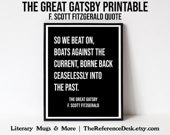 The Great Gatsby Zitat Print, Fitzgerald Art (digitaler Download)