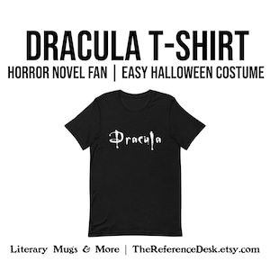 Dracula Shirt, Vampire Shirt, Vampire Gift, Dracula Gift, Bram Stoker Short-Sleeve T-Shirt, Horror Novel Fan Shirt, Easy Halloween Costume