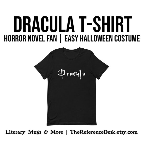 Dracula Shirt, Vampire Shirt, Vampire Gift, Dracula Gift, Bram Stoker Short-Sleeve T-Shirt, Horror Novel Fan Shirt, Easy Halloween Costume