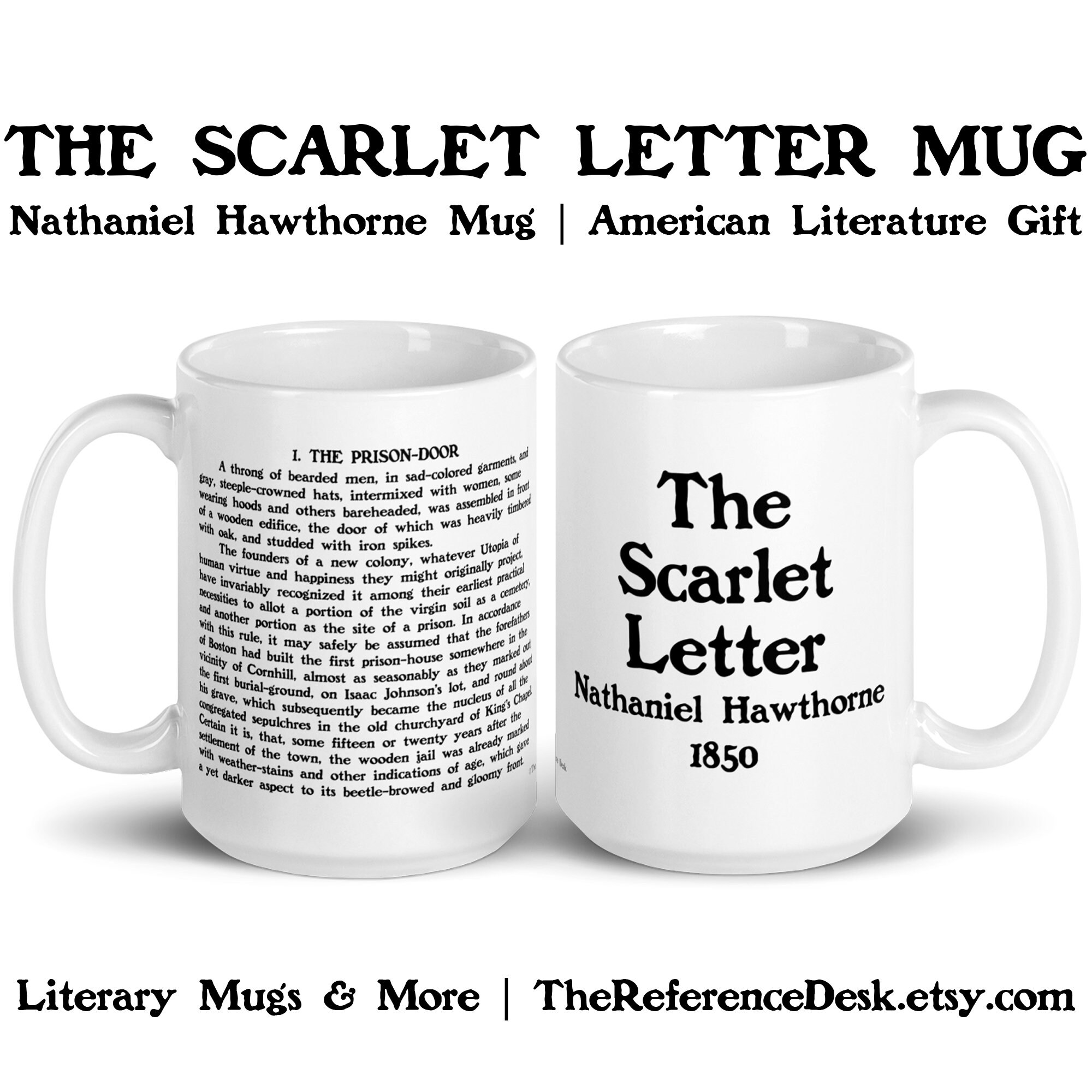 The Scarlet Letter First Line Quote Mug, Nathaniel Hawthorne Gift, Book  Lover Gift, English Teacher Mug, Professor Gift, American Literature - Etsy