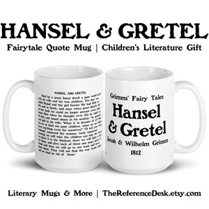 Hansel & Gretel Opening Line Quote Mug, Grimms Fairytale Gift, German Literary Gift, Literature PhD Mug, Horror Gift, Scary Storybook Gift