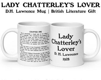 Lady Chatterley's Lover Mug, D. H. Lawrence Gift, British Literature, Romance Novel, Censored Banned Books, Reader Mug, Literary Gift