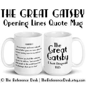 The Great Gatsby Quote Mug, F Scott Fitzgerald Gift, Book Lover Gift, Literary Literature, Librarian Mug Library, Classic Line, Jazz Age Mug