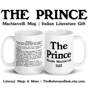 The Prince Quote Mug, Niccolo Machiavelli Mug, Political Science Professor Gift, Non-Fiction Italian Literature, Classroom Mug, Teacher Gift