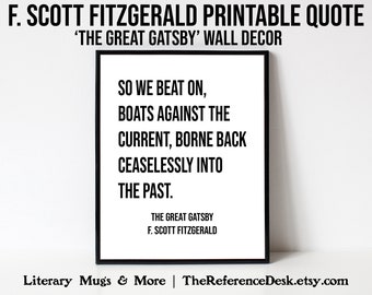 The Great Gatsby Zitat Print, Fitzgerald Art (digitaler Download)