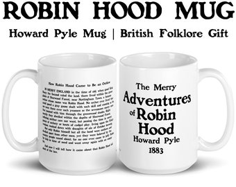 The Merry Adventures of Robin Hood Mug, Howard Pyle Gift, Book Mug, Literary Gift, Children's Book Reader Gift, British Folklore Literature