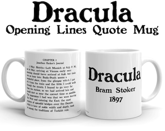 Dracula Mug, Bram Stoker Quote, Gothic Book Lover Gift