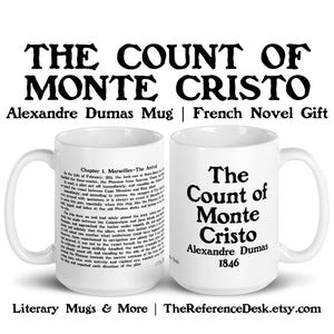 The Count of Monte Cristo Mug, Alexandre Dumas Quote Mug, French Literary Gift for Readers, Writers, Professors, Book Collectors, Thank You