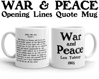 War and Peace Mug, Leo Tolstoy Quote, Book Lover Gift