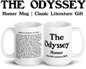 The Odyssey Quote Mug, Homer Mug, Classic Greek Literature Gift, Epic Poem Gift, English Professor, PhD Graduation, Teacher Literary Gift