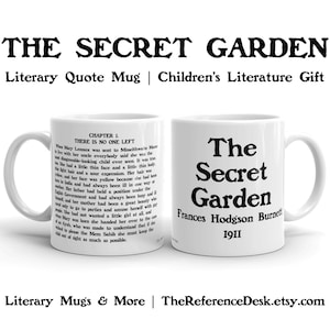 The Secret Garden Mug, Frances Hodgson Burnett Gift, Book Quote Mug, Literary Gift, Children&#39;s Book Reader Gift, British Literature Tutor