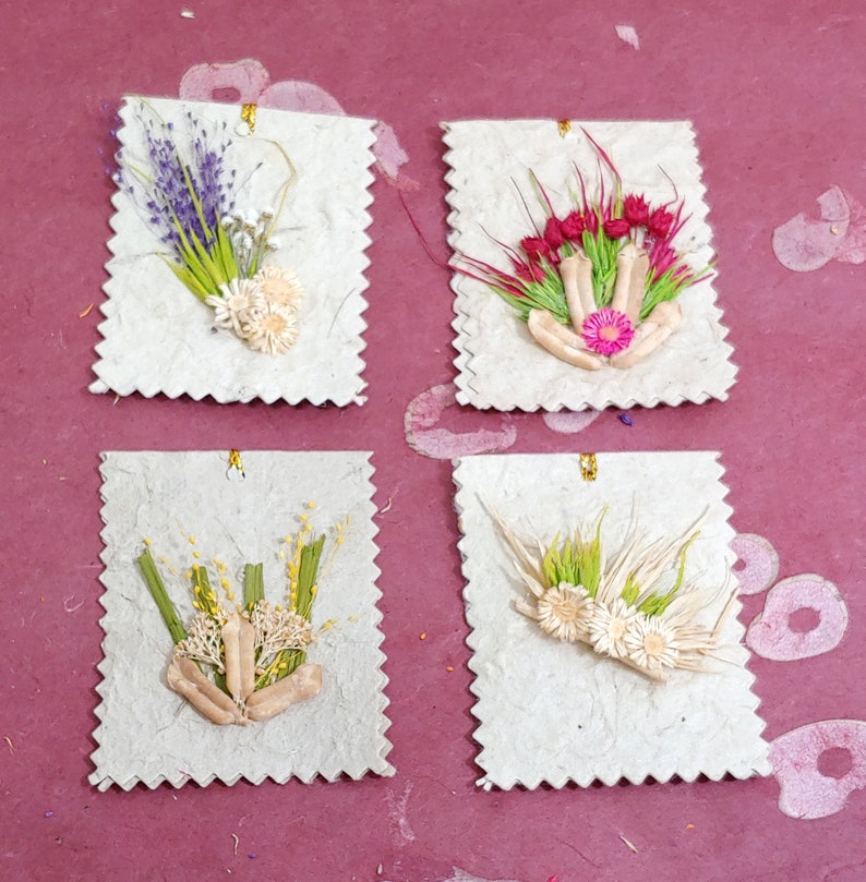 Vintage Gift Tags GTS4 junk journals ephemera set of 12 gifting; hang tags GROUP B Handmade Paper scrapbooking