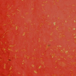 Papier de soie feuille de manguier - Rouge brique MMRD06 - Paquet de 20 feuilles - Emballage cadeau, papier naturel, papier respectueux de l'environnement